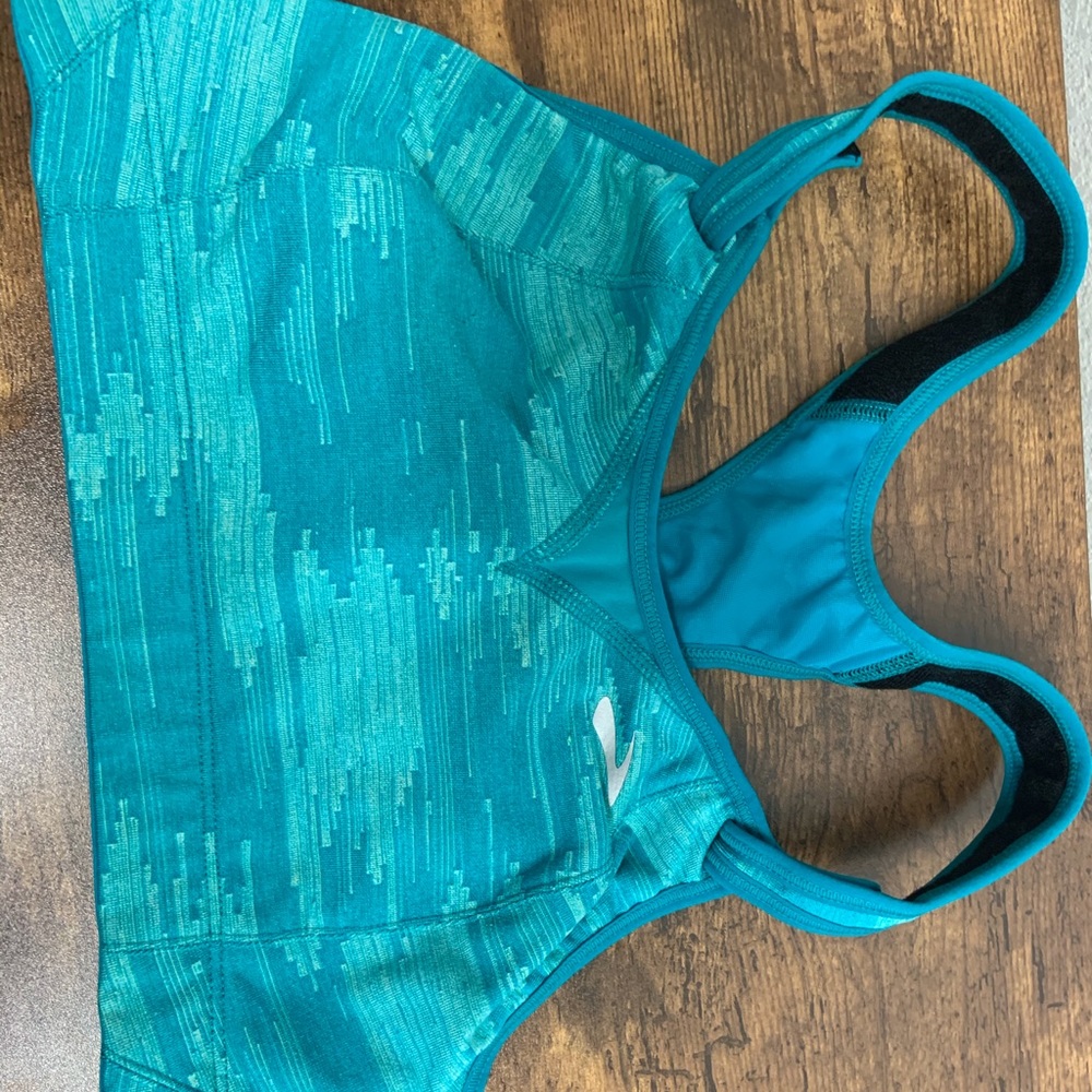 Brooks blue sports bra